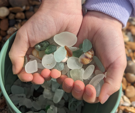 Sea Glass Hunting at the Warren, Folkestone