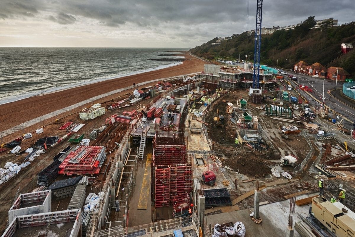 Folkestone's multimillion pound seafront development is taking shape