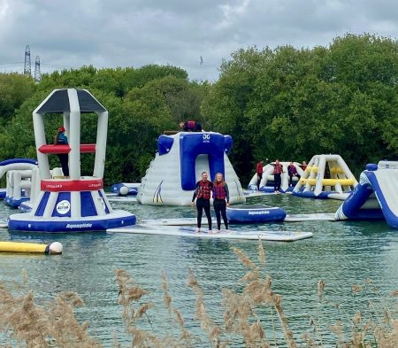 An image of two men enjoying the fun at Lydd Action Watersports