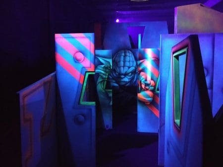 An image of the laser tag arena in Folkestone